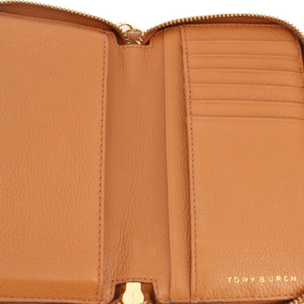 TORY BURCH BOMBE-T WRISTLET WALLETS BROWN