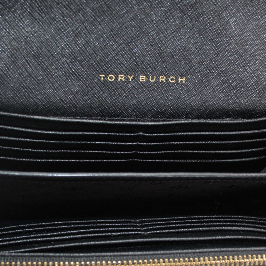 TORY BURCH EMERSON CHAIN WALLET CROSSBODYS BLACK
