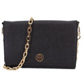 TORY BURCH EMERSON CHAIN WALLET CROSSBODYS BLACK