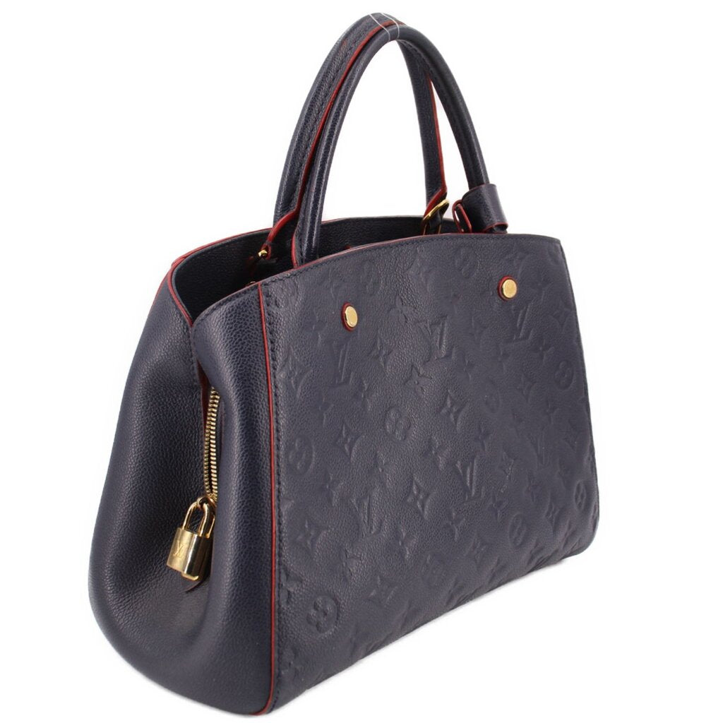 LOUIS VUITTON MONTAIGNE MM SATCHELS NAVY