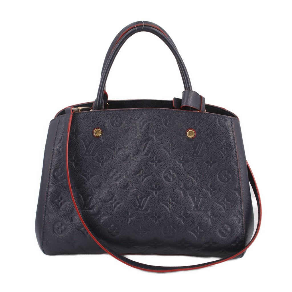 LOUIS VUITTON MONTAIGNE MM SATCHELS NAVY