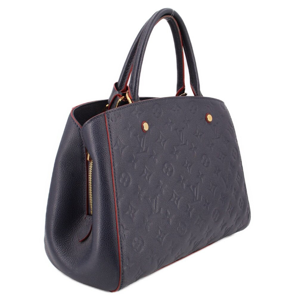 LOUIS VUITTON MONTAIGNE MM SATCHELS NAVY