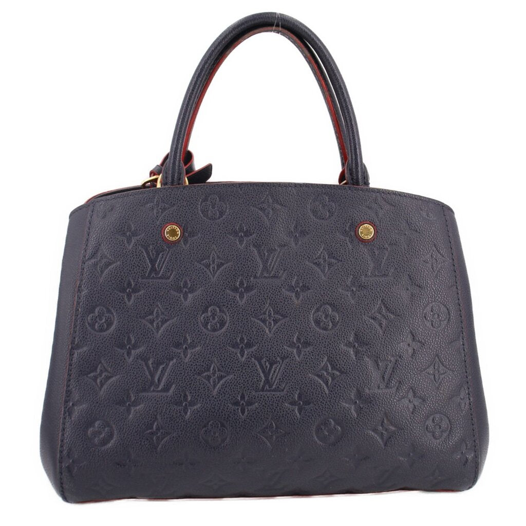 LOUIS VUITTON MONTAIGNE MM SATCHELS NAVY