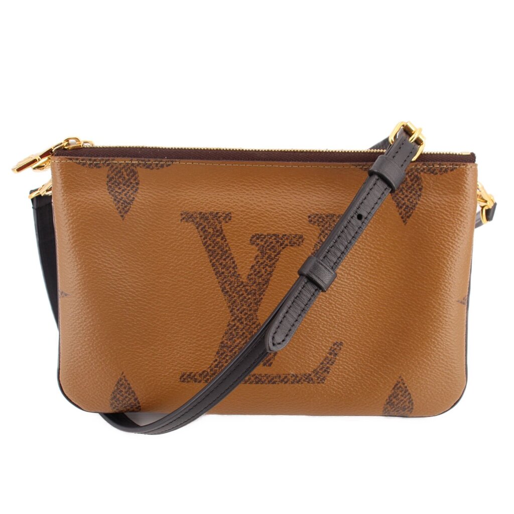 LOUIS VUITTON DOUBLE ZIP POCHETTE CROSSBODYS MONOGRAM
