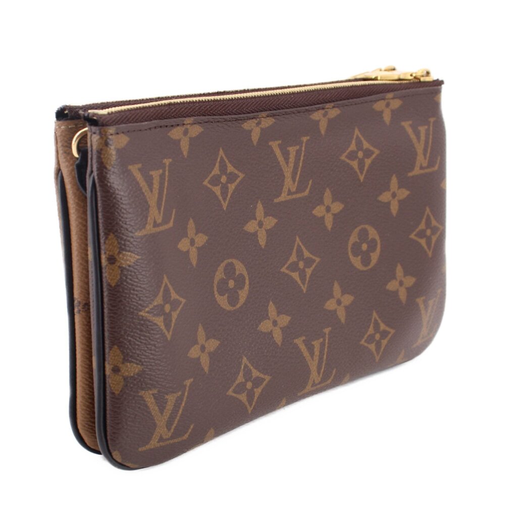 LOUIS VUITTON DOUBLE ZIP POCHETTE CROSSBODYS MONOGRAM