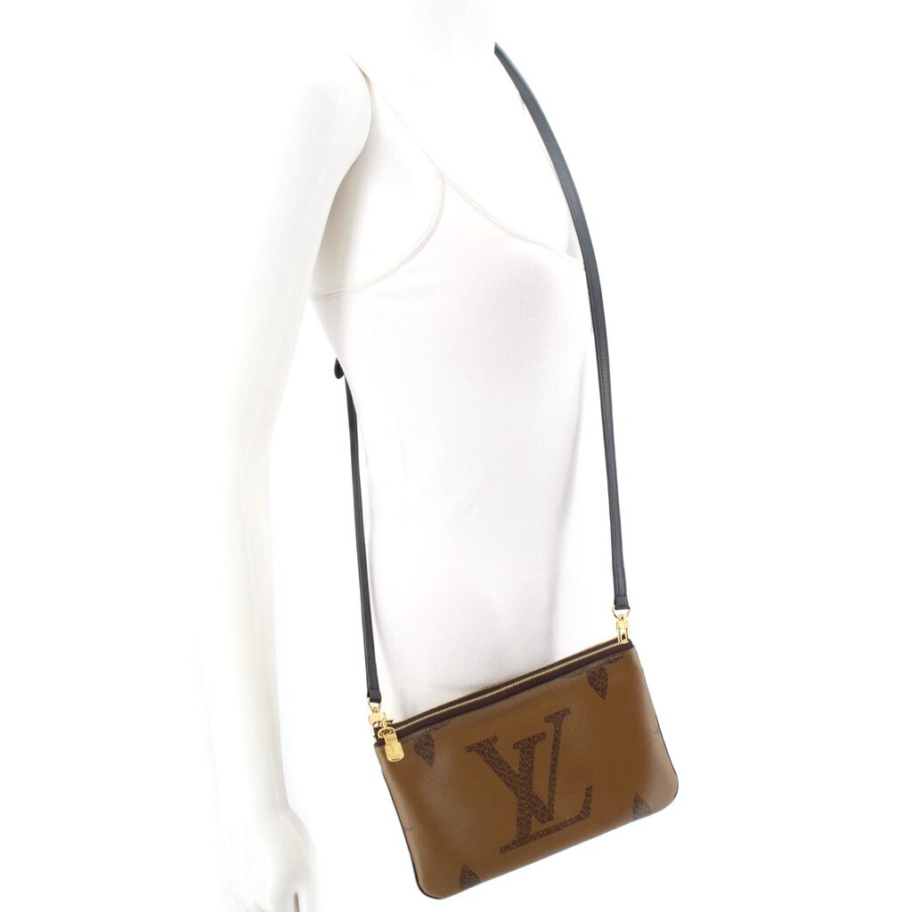 LOUIS VUITTON DOUBLE ZIP POCHETTE CROSSBODYS MONOGRAM
