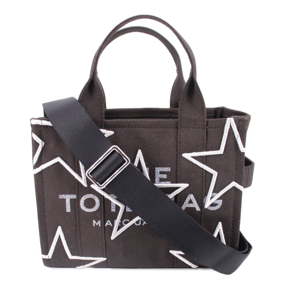 MARC JACOBS STAR CANVAS TOTES BLACK