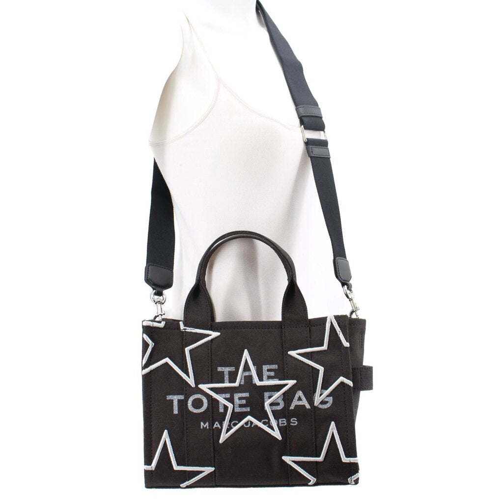 MARC JACOBS STAR CANVAS TOTES BLACK
