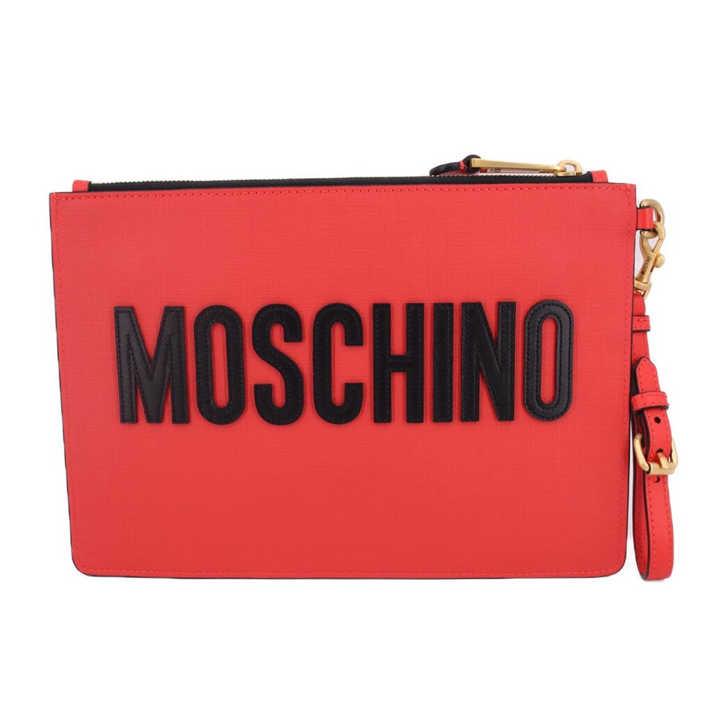 MOSCHINO BEAR CLUTCHES RED