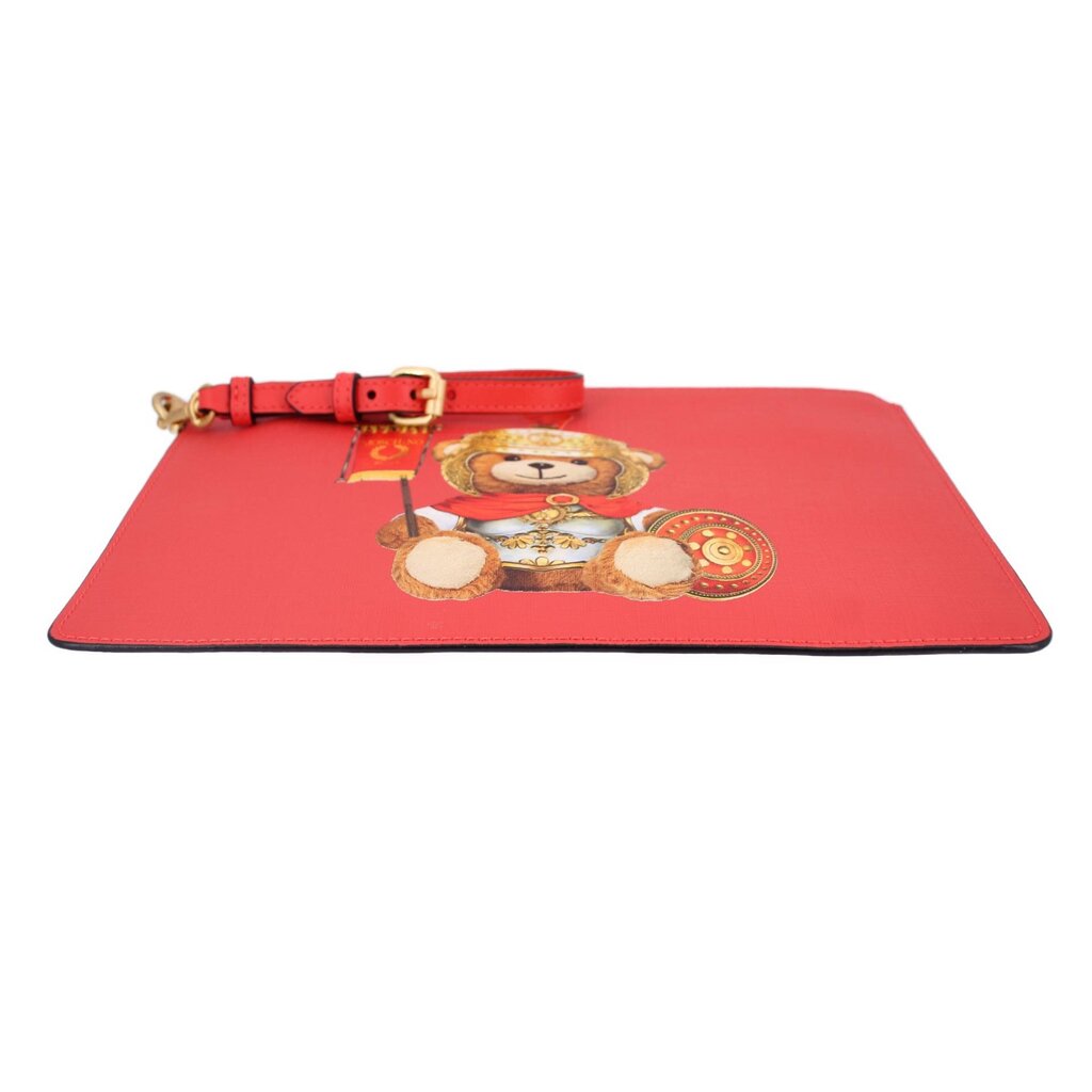MOSCHINO BEAR CLUTCHES RED