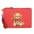 MOSCHINO BEAR CLUTCHES RED