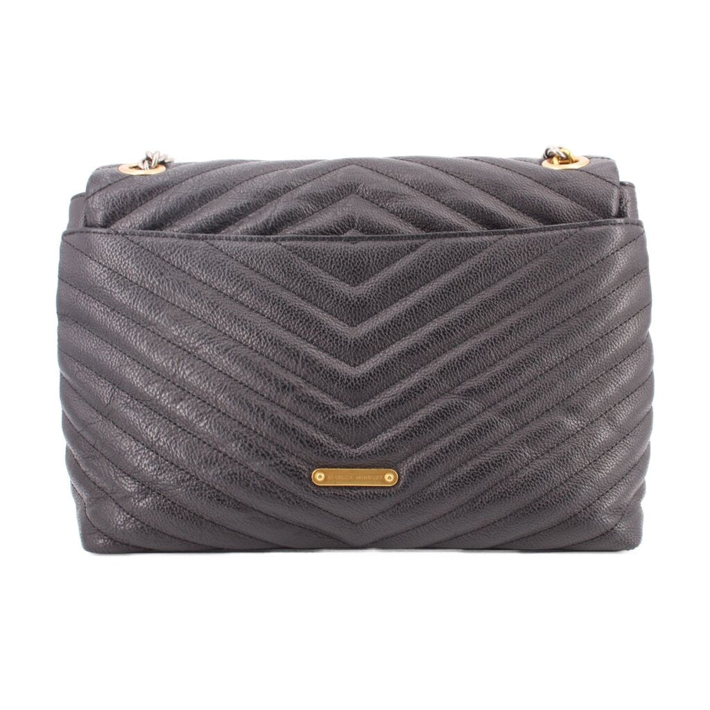 REBECCA MINKOFF EDIE FLAP SHOULDER BAGS BLACK