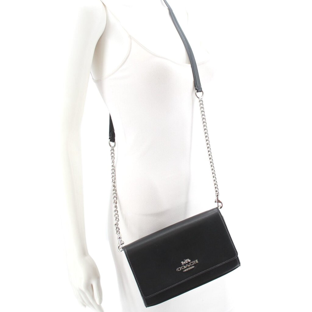 COACH FLAP CLUTCH CROSSBODYS BLACK