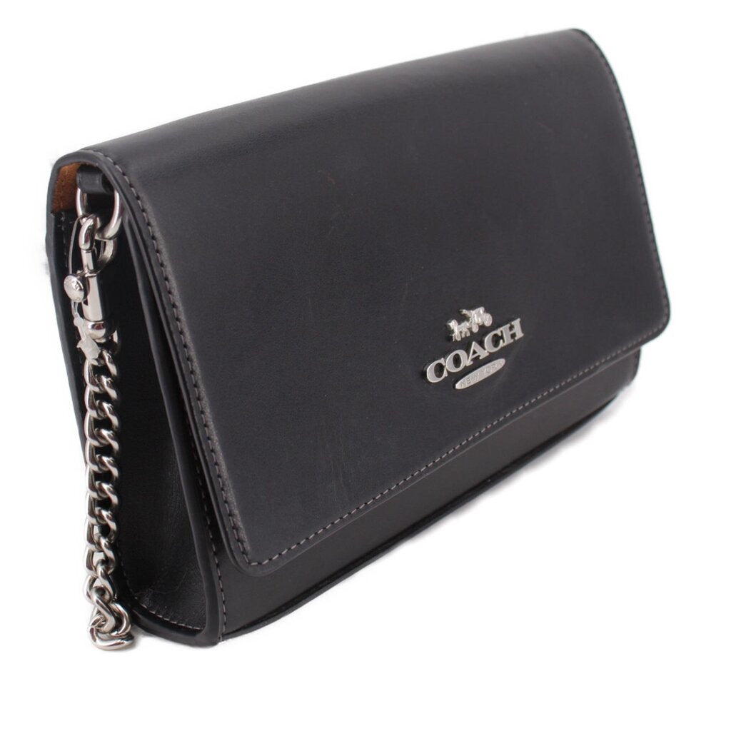 COACH FLAP CLUTCH CROSSBODYS BLACK