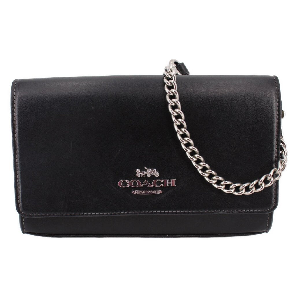 COACH FLAP CLUTCH CROSSBODYS BLACK