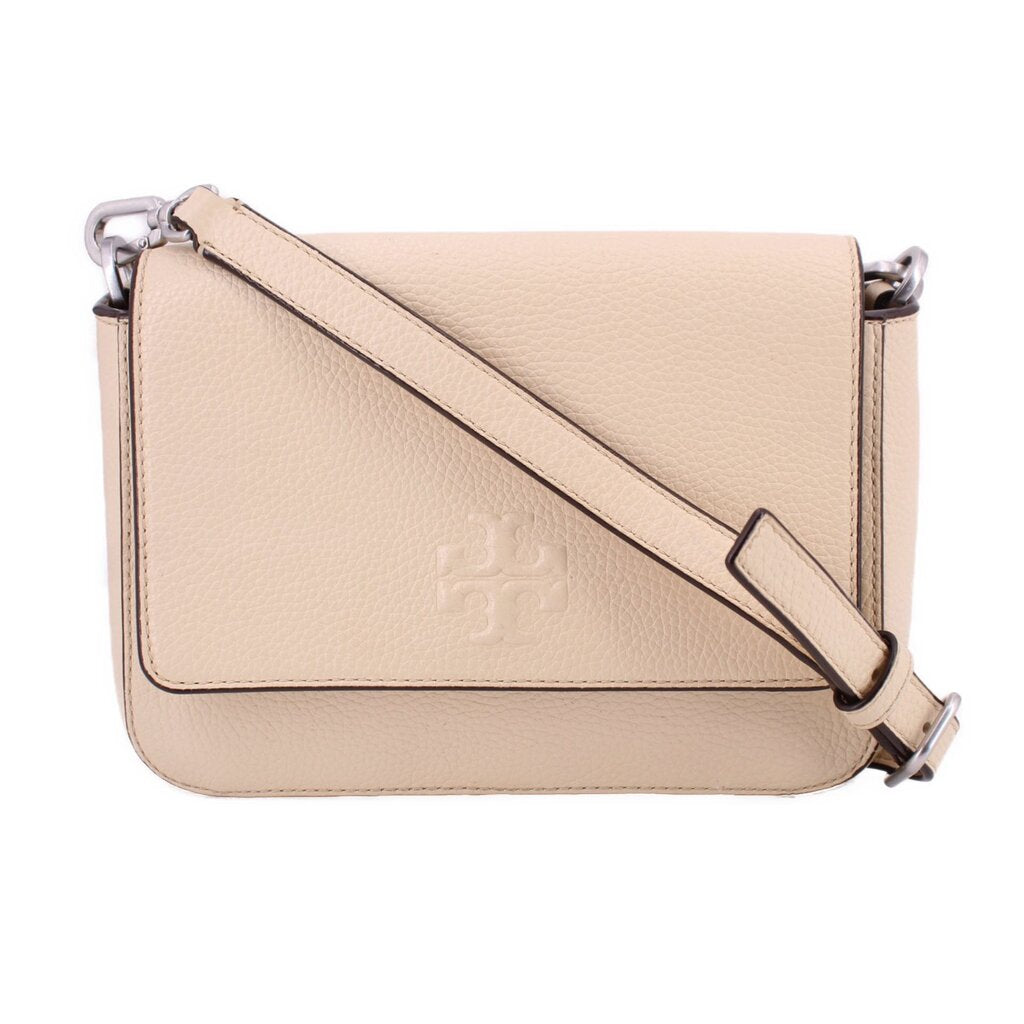 TORY BURCH THEA WEB FLAP CROSSBODYS CREAM