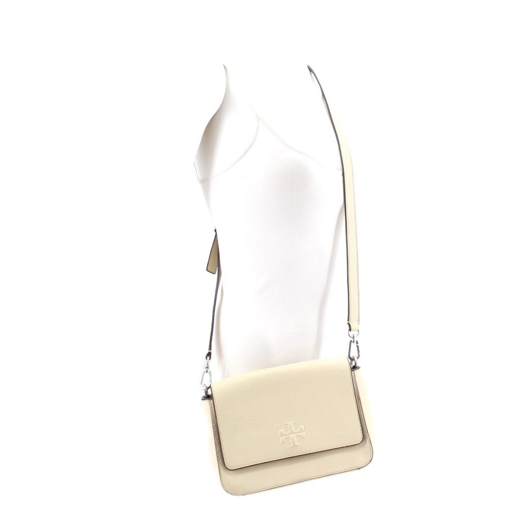 TORY BURCH THEA WEB FLAP CROSSBODYS CREAM