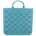 GUCCI KIDS GG SUPREME PERFORATED RUBBER TOTES TEAL