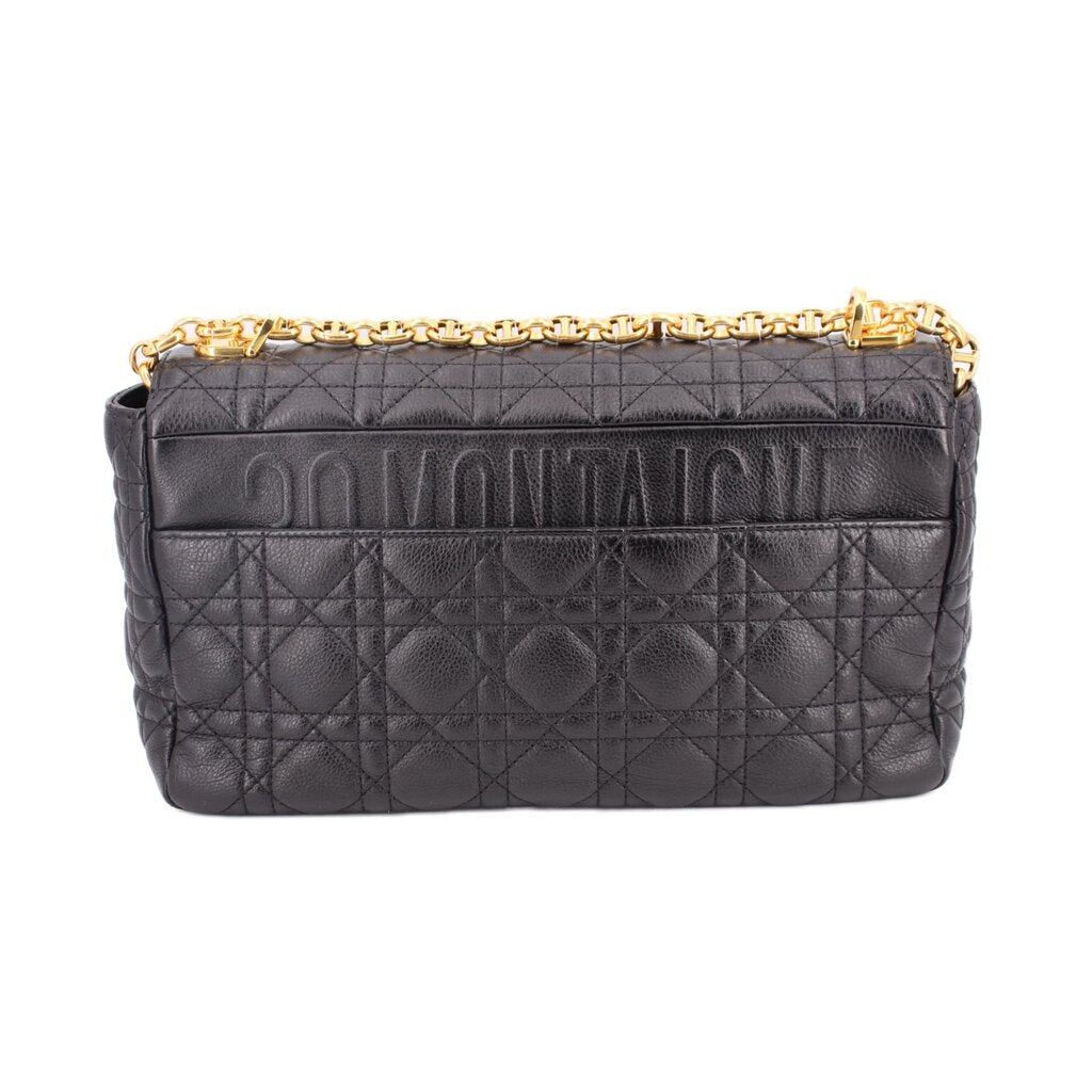CHRISTIAN DIOR MEDIUM CARO SHOULDER BAGS BLACK