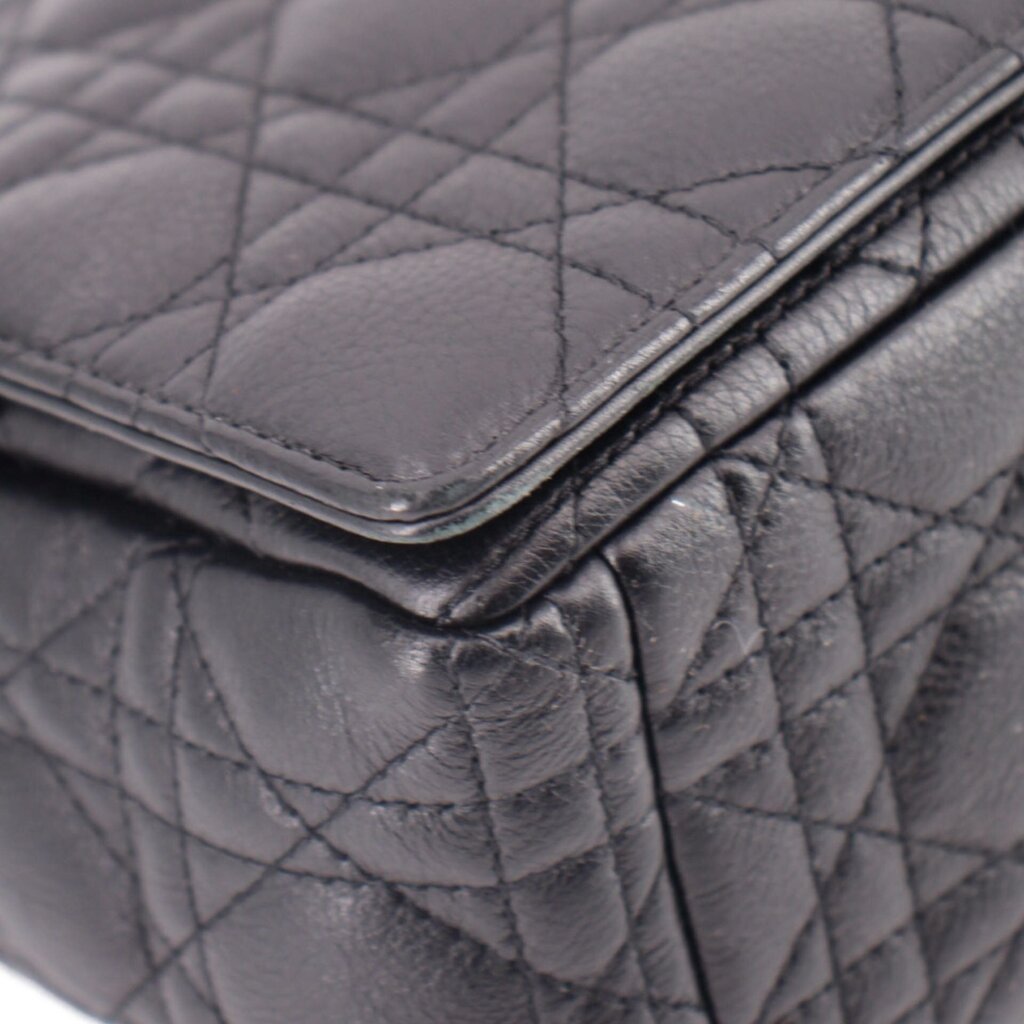 CHRISTIAN DIOR MEDIUM CARO SHOULDER BAGS BLACK