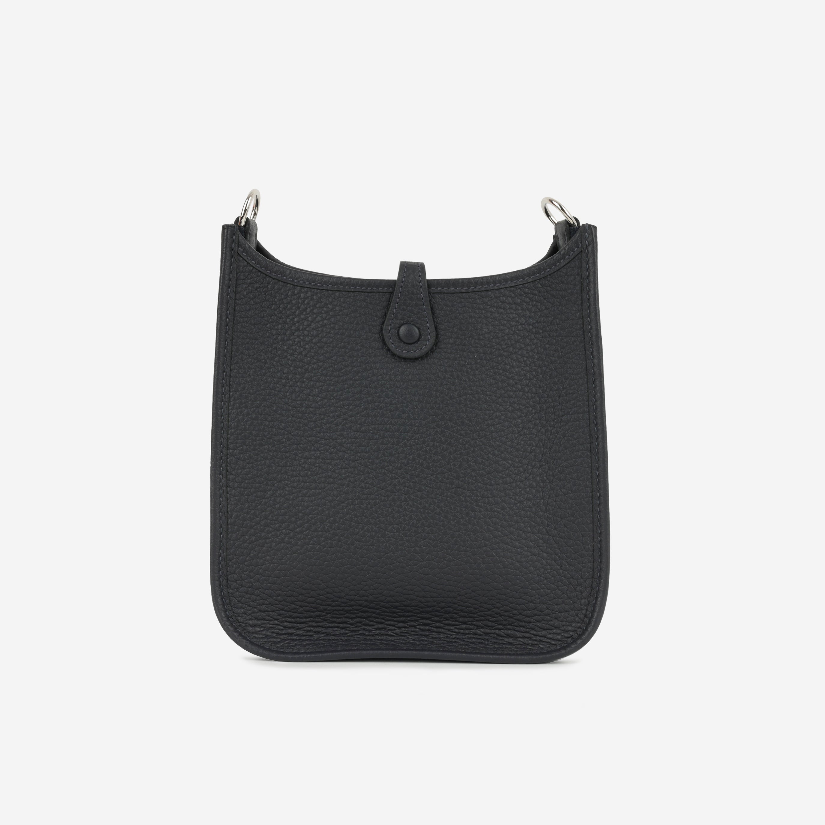 Hermès Evelyne TPM - Caban Clemence / Rose Shocking - Bleu Indigo Strap | Palladium Hardware