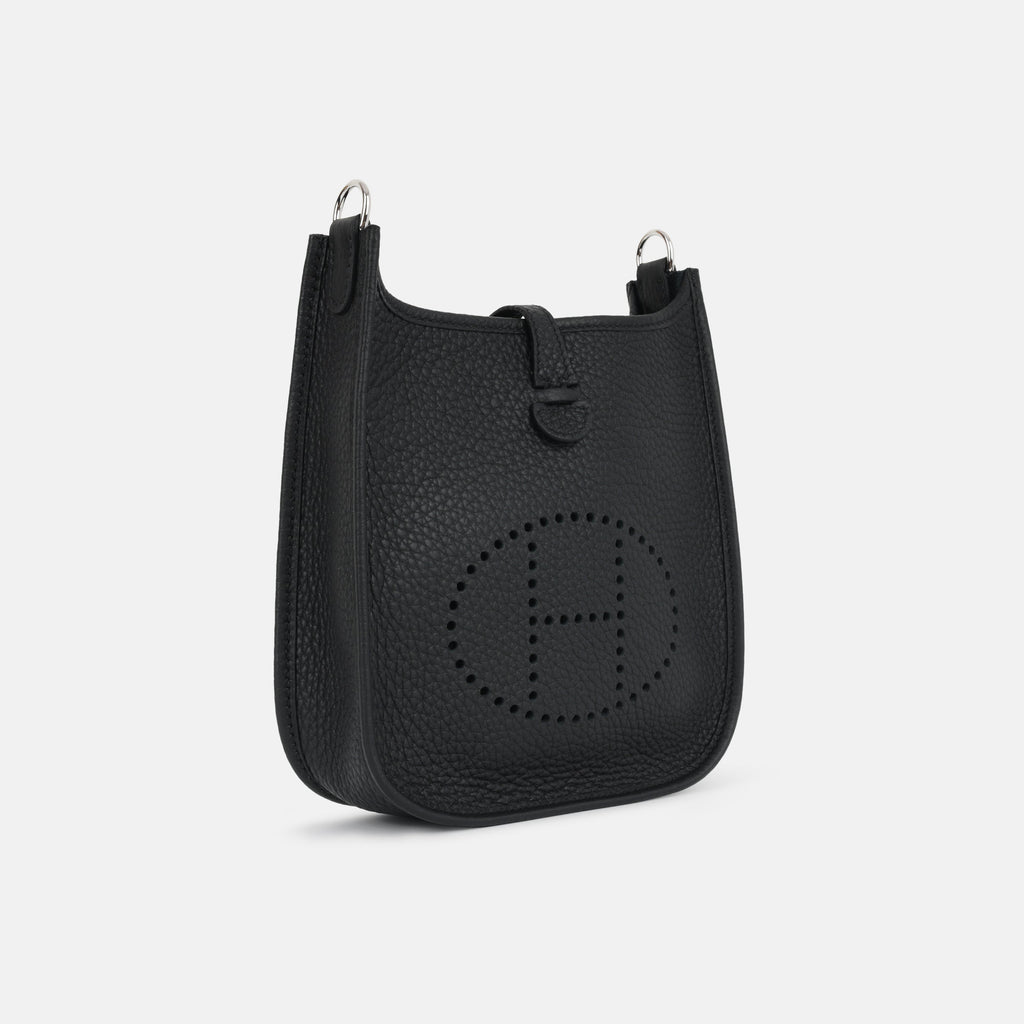 Hermès Mini Evelyne 16 - Black Clemence | Palladium Hardware
