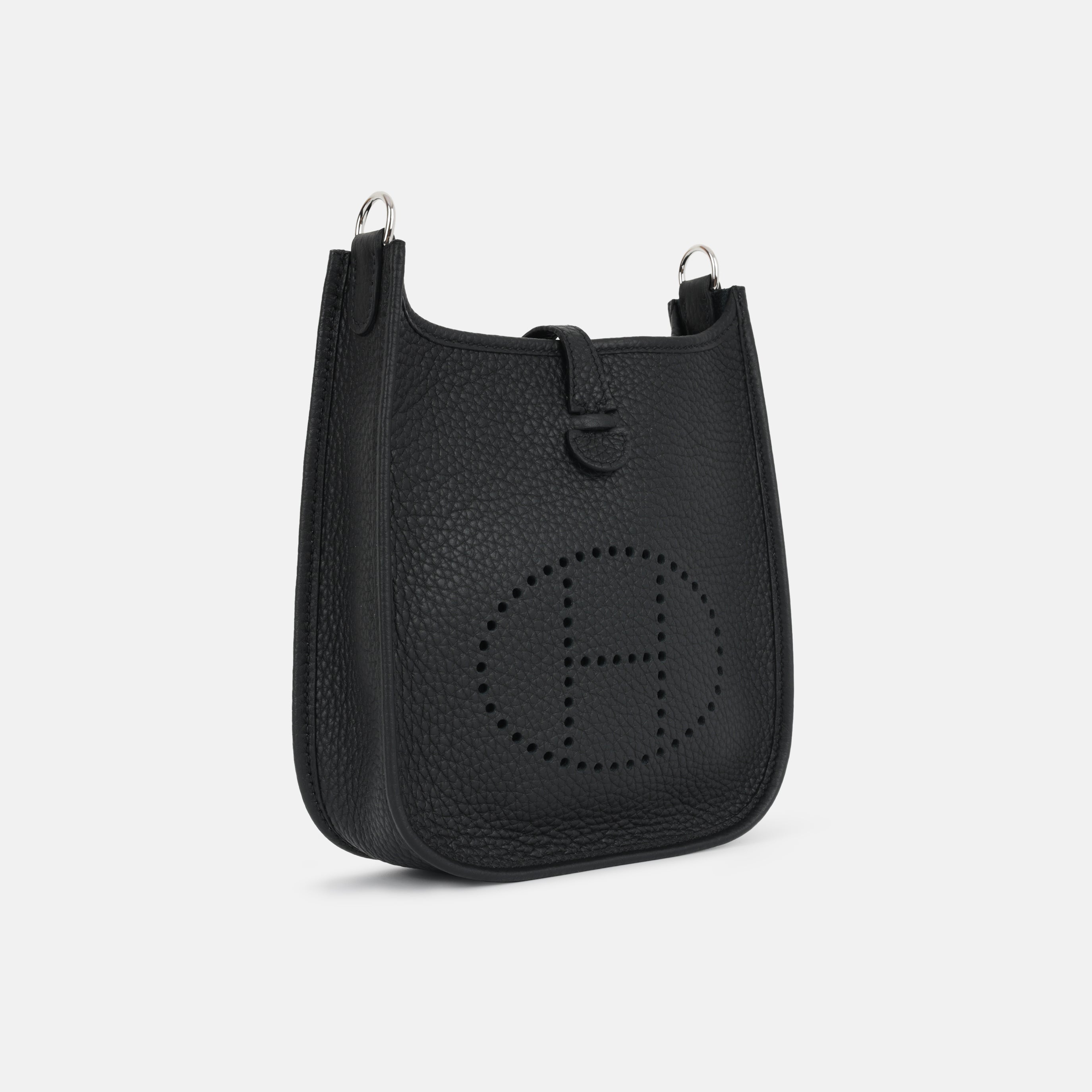 Hermès Mini Evelyne 16 - Black Clemence | Palladium Hardware