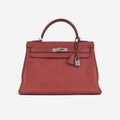 Hermès Kelly 32 - Rouge Garance Vache Liegee | Palladium Hardware