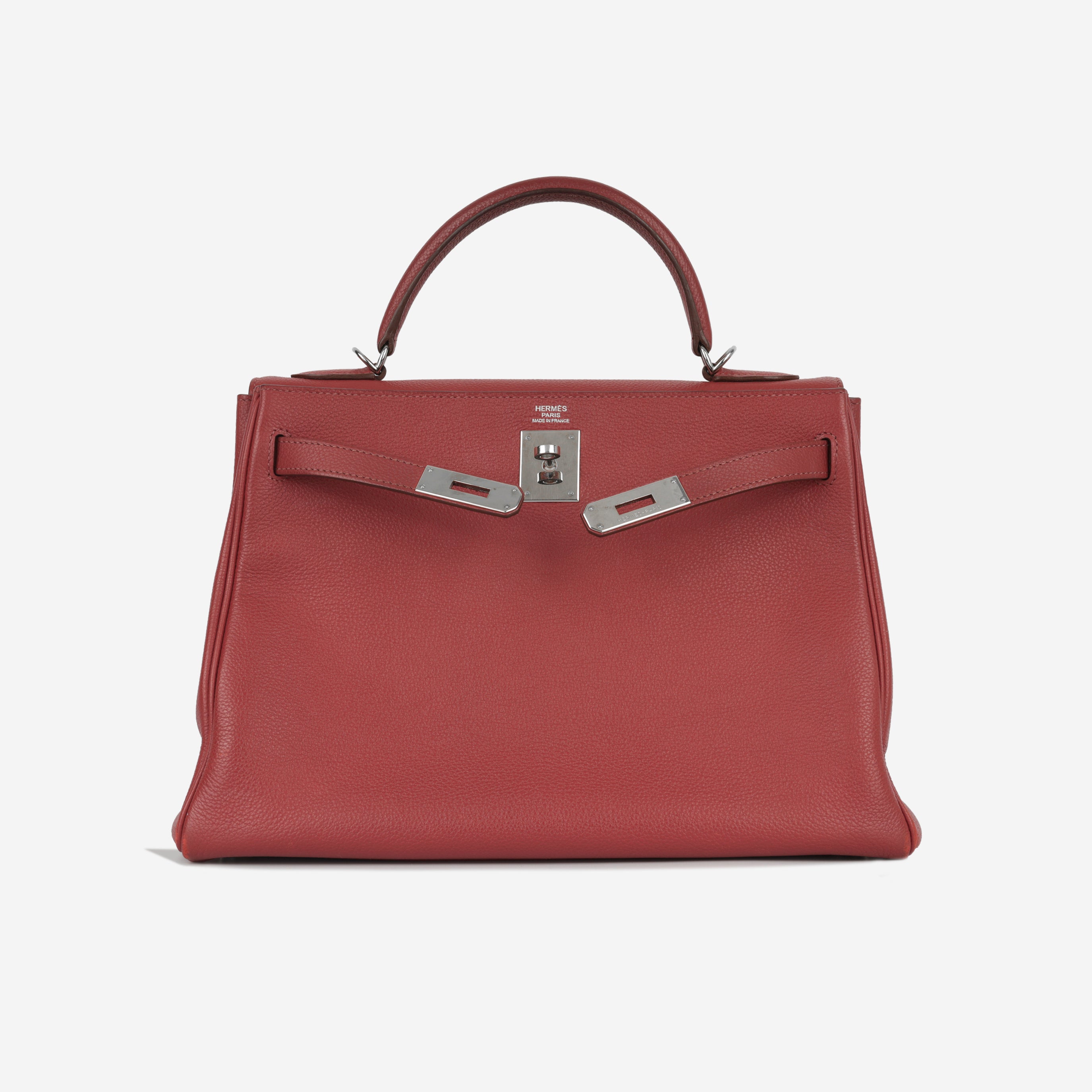 Hermès Kelly 32 - Rouge Garance Vache Liegee | Palladium Hardware