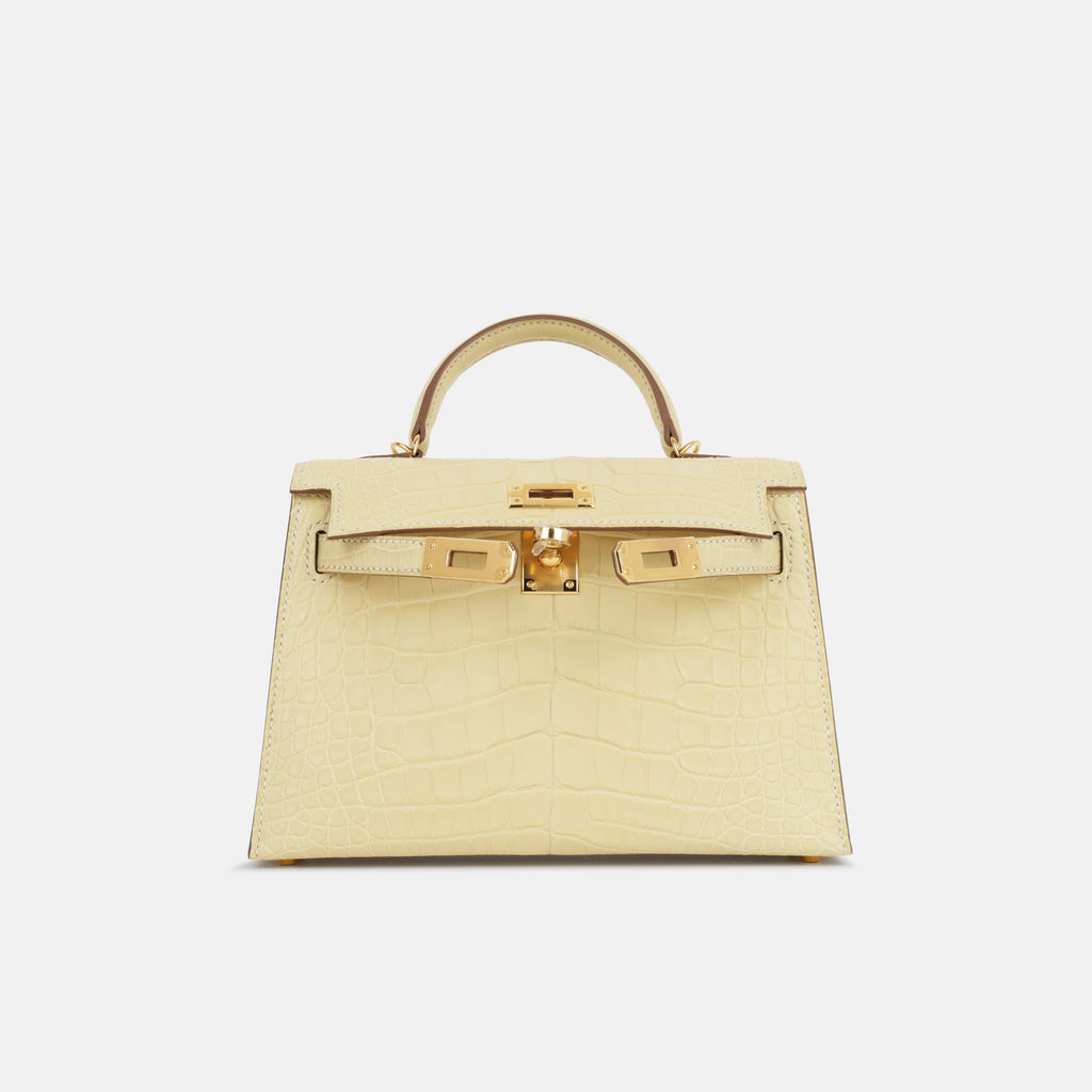 Hermès Mini Kelly - Vanille Alligator | Gold Hardware