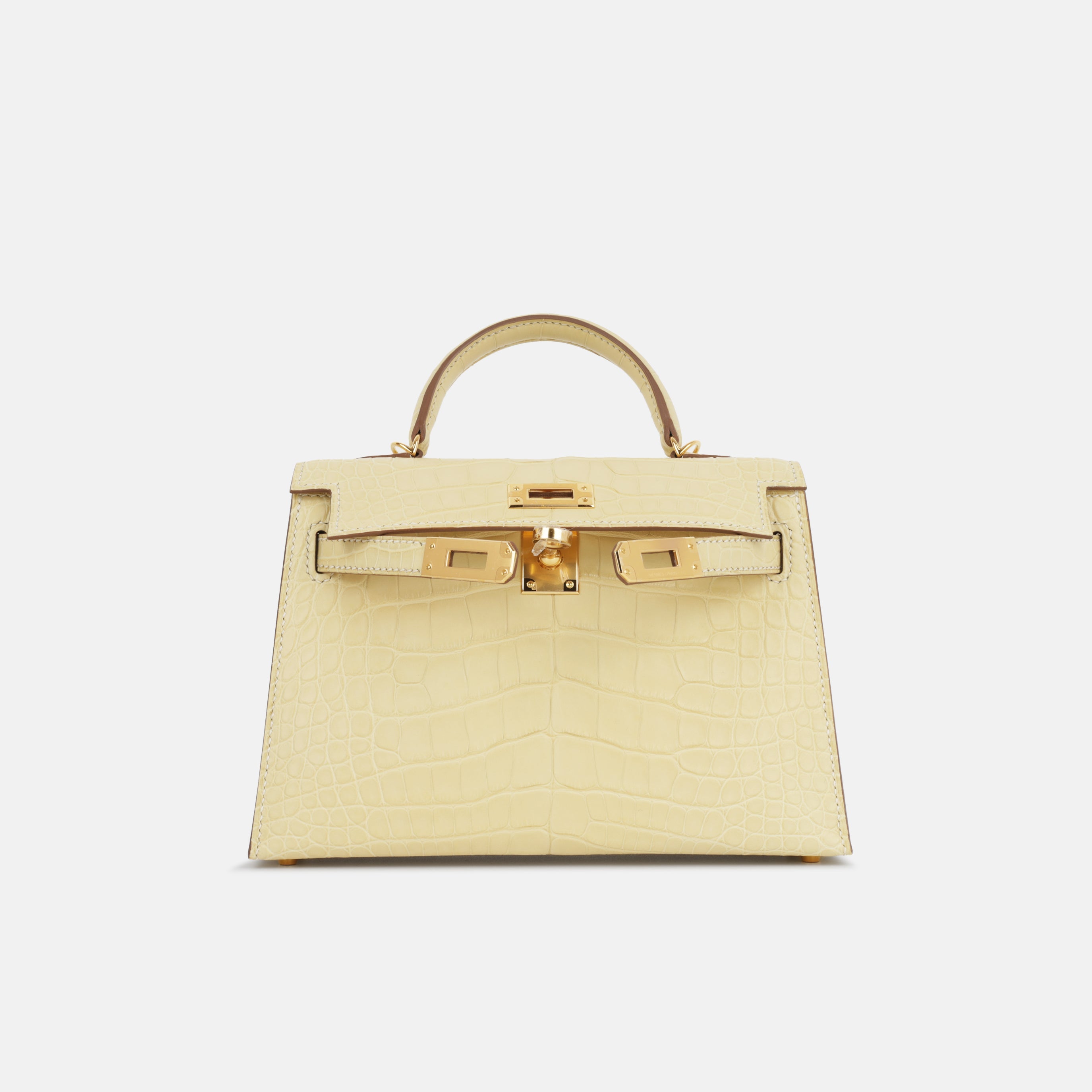 Hermès Mini Kelly - Vanille Alligator | Gold Hardware