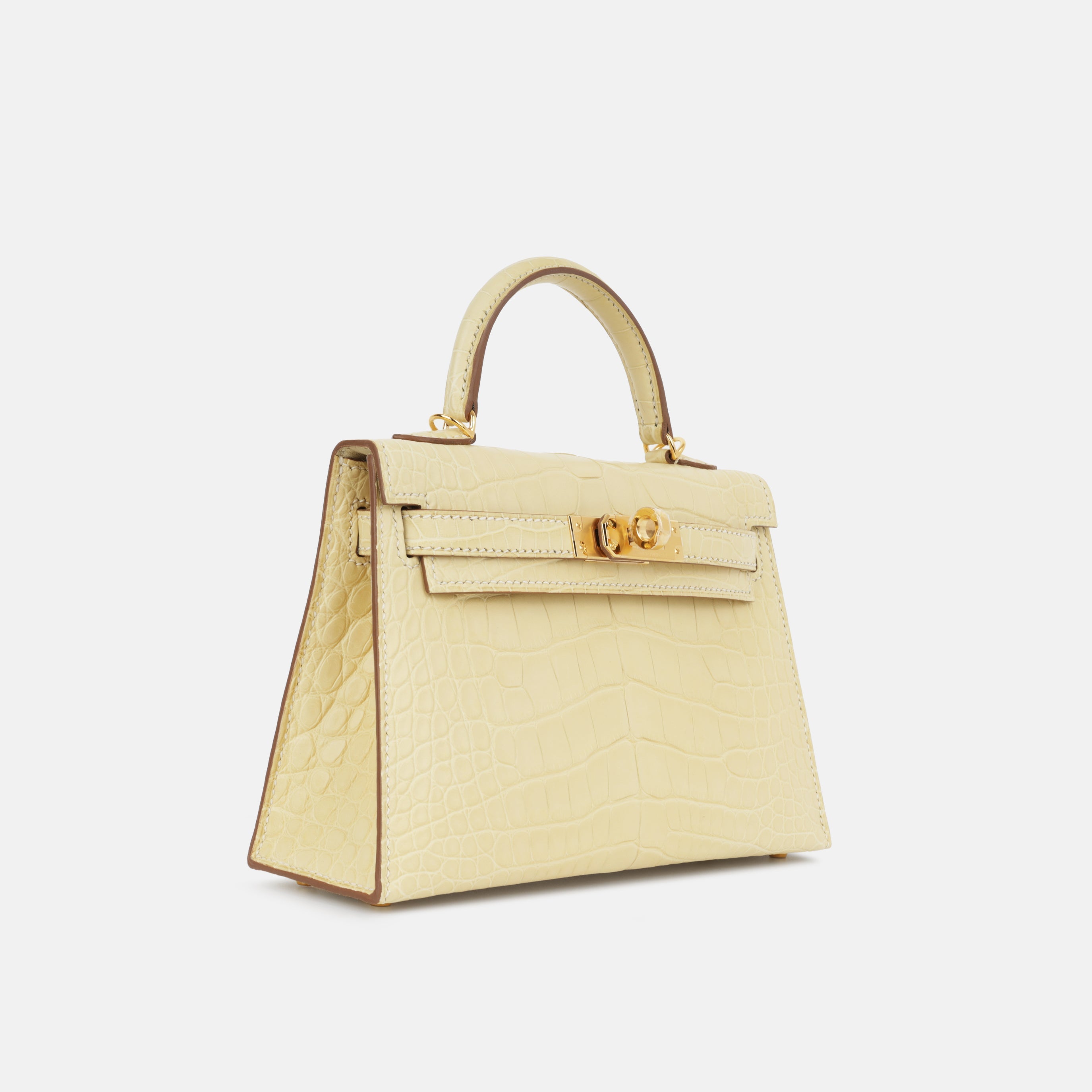 Hermès Mini Kelly - Vanille Alligator | Gold Hardware