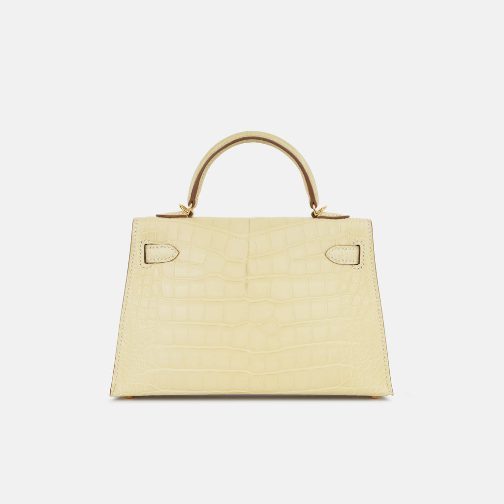 Hermès Mini Kelly - Vanille Alligator | Gold Hardware