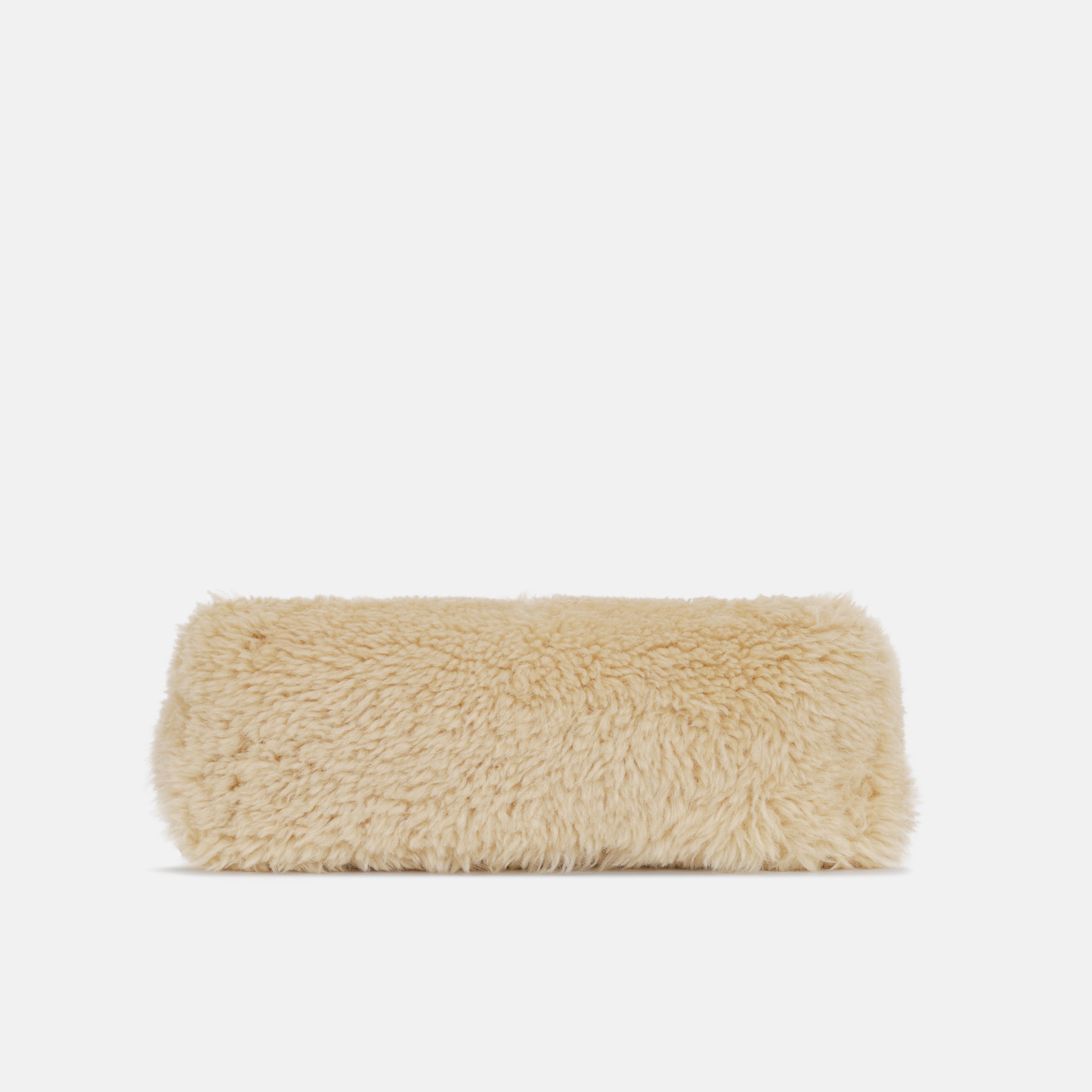 Saint Luarent Medium Lou Puffer - Beige Shearling | Gold Hardware