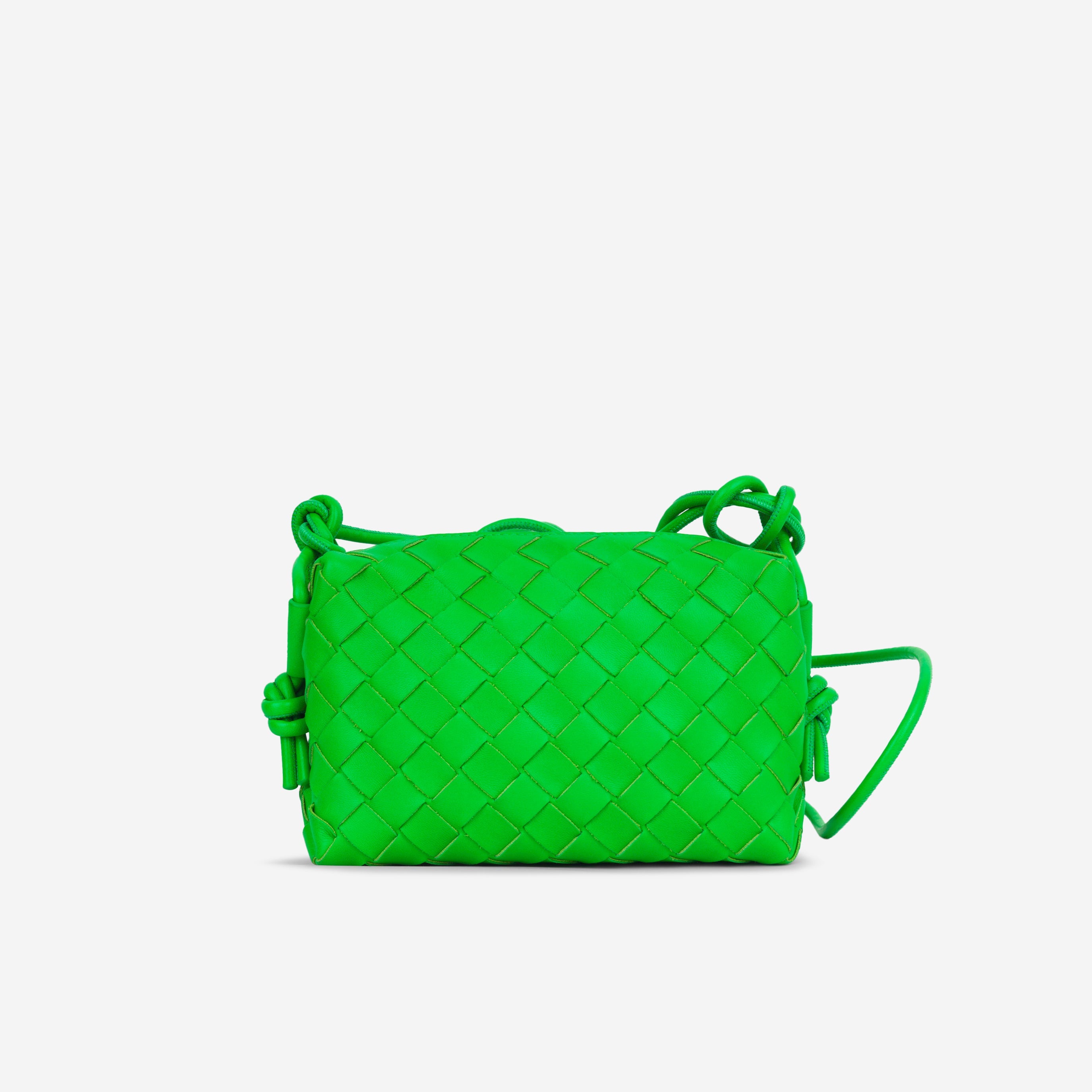 Bottega Veneta Mini Loop Camera - Parakeet Lambskin | Gold Hardware