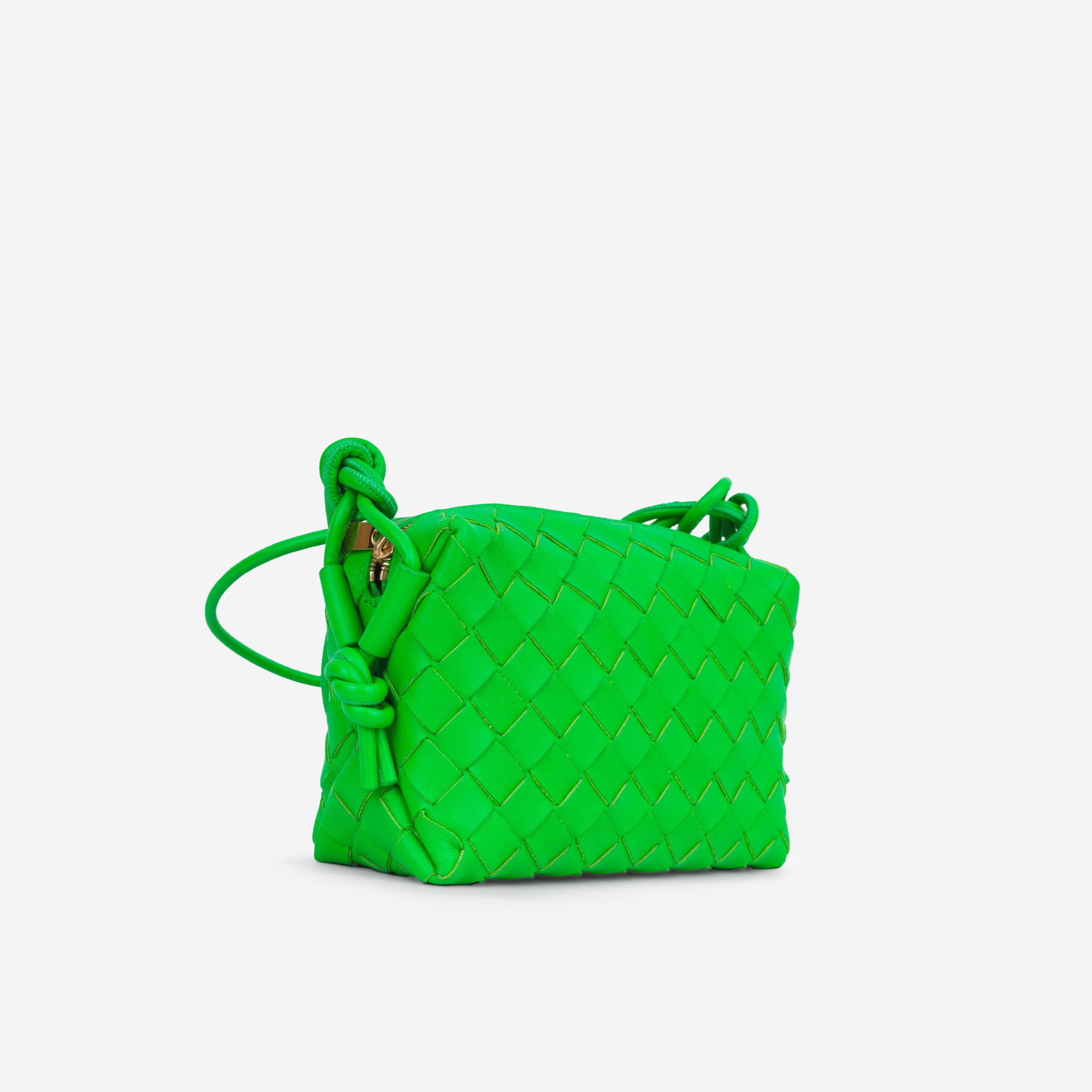 Bottega Veneta Mini Loop Camera - Parakeet Lambskin | Gold Hardware