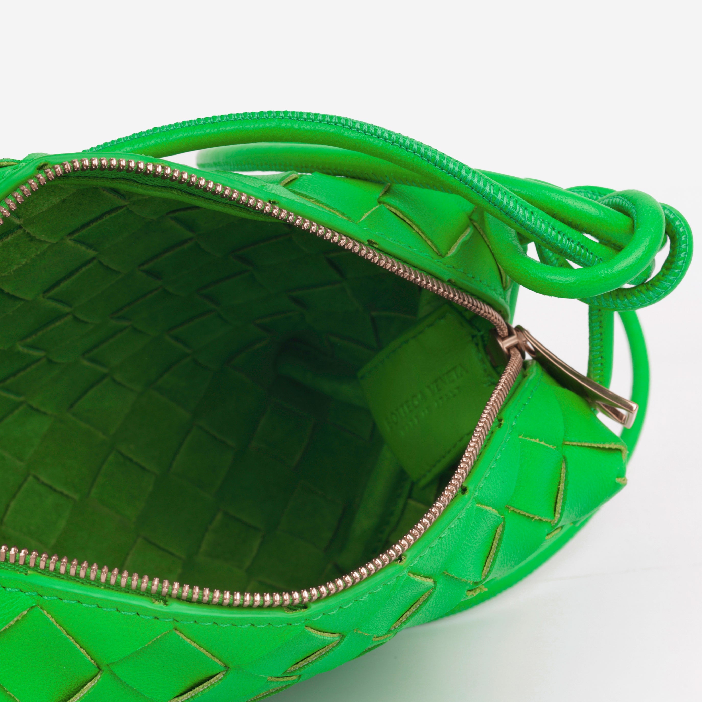Bottega Veneta Mini Loop Camera - Parakeet Lambskin | Gold Hardware