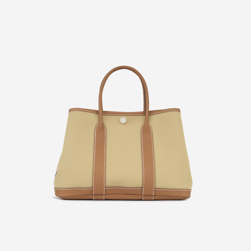 Hermès Garden Party 30 - Trench Canvas / Gold Negonda | Palladium Hardware