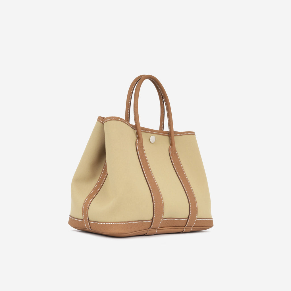 Hermès Garden Party 30 - Trench Canvas / Gold Negonda | Palladium Hardware