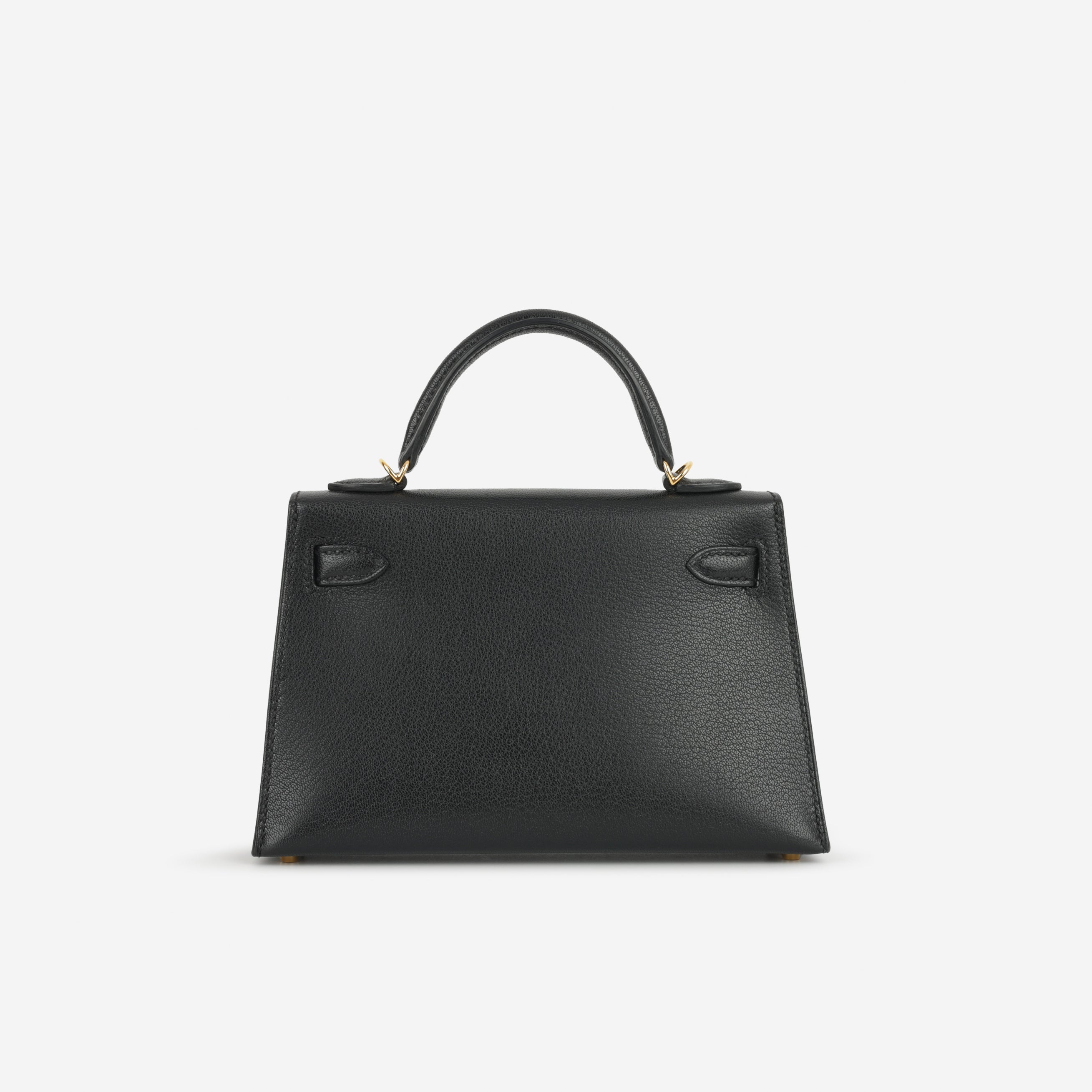 Hermès Mini Kelly - Black Chevre Chamkila | Gold Hardware