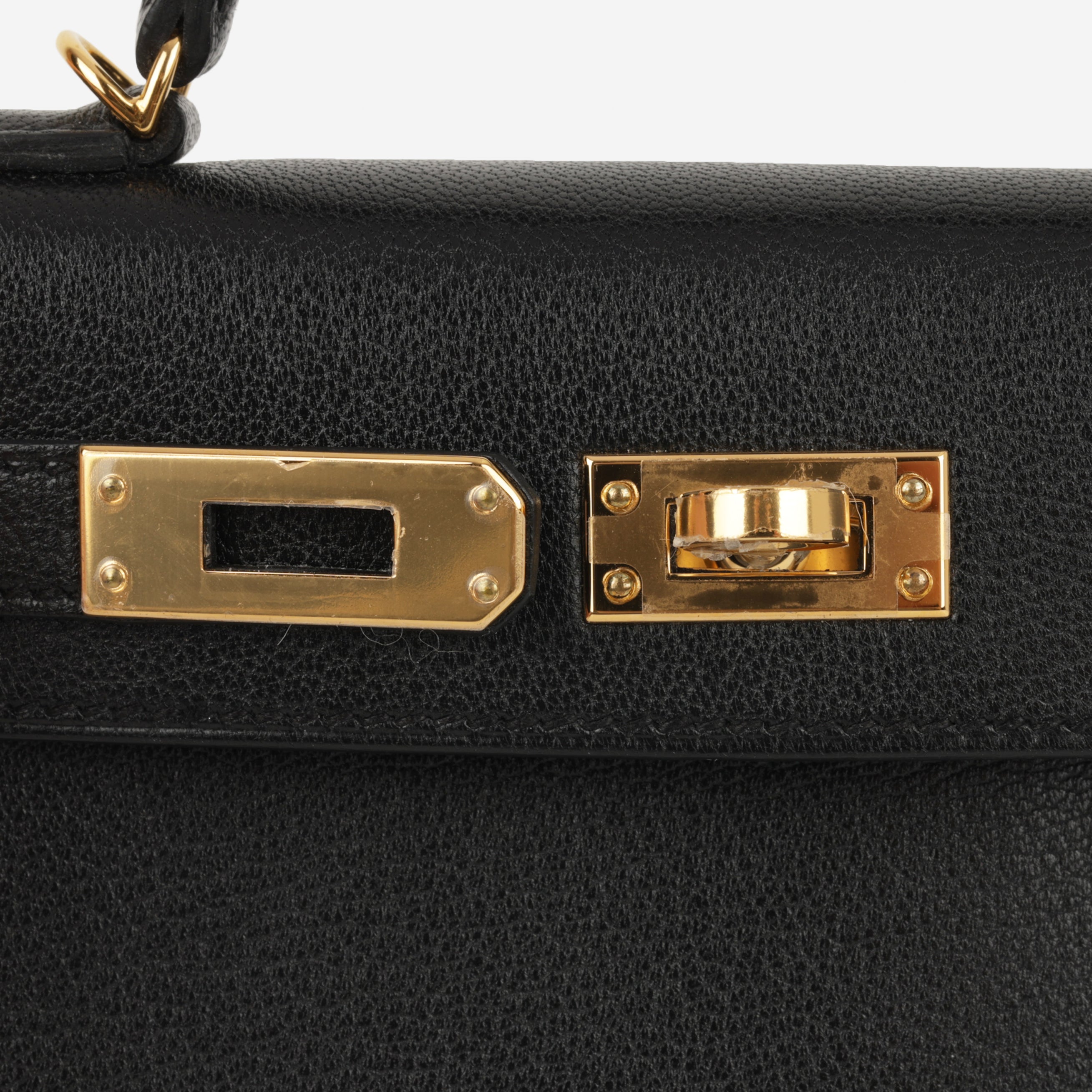 Hermès Mini Kelly - Black Chevre Chamkila | Gold Hardware