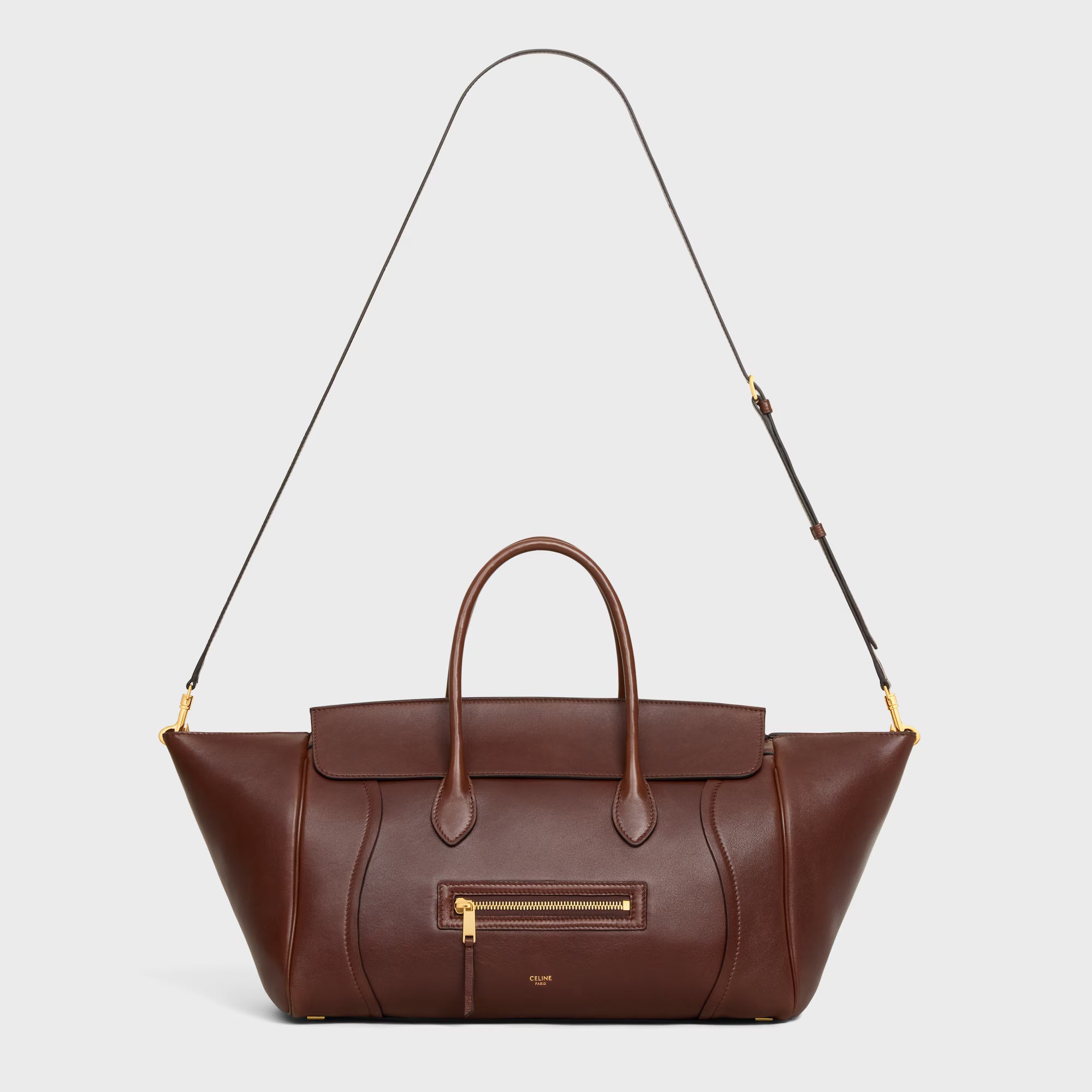 Celine MEDIUM NEW LUGGAGE IN SUPPLE SHINY LAMBSKIN 2025