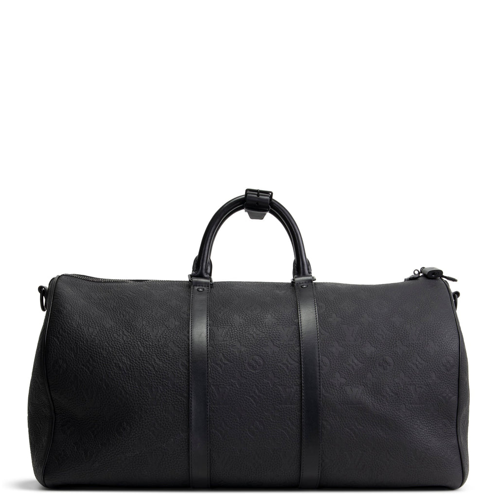 LOUIS VUITTON Taurillon Keepall Bandouliere 50 - Black