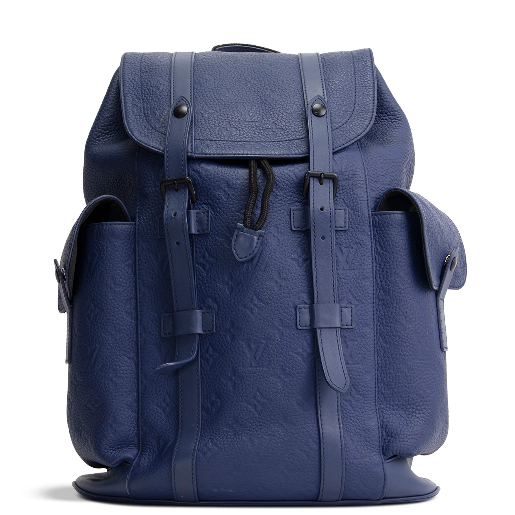LOUIS VUITTON Monogram Taurillon Christopher MM - Blue