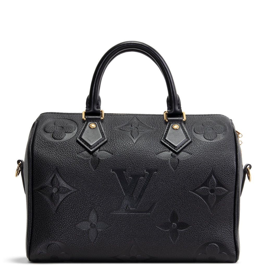 LOUIS VUITTON Monogram Empreinte Speedy Bandouilere 25 - Black