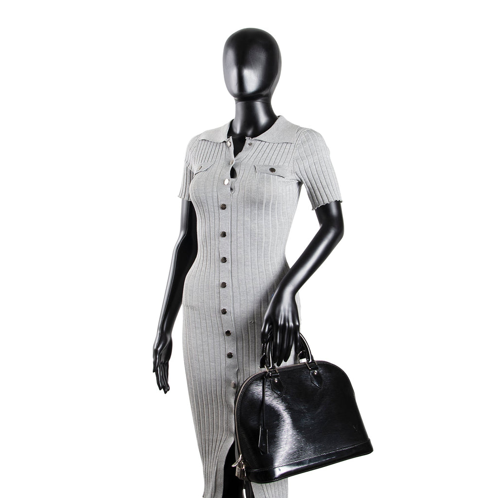 LOUIS VUITTON Electric Epi Leather Alma PM - Black