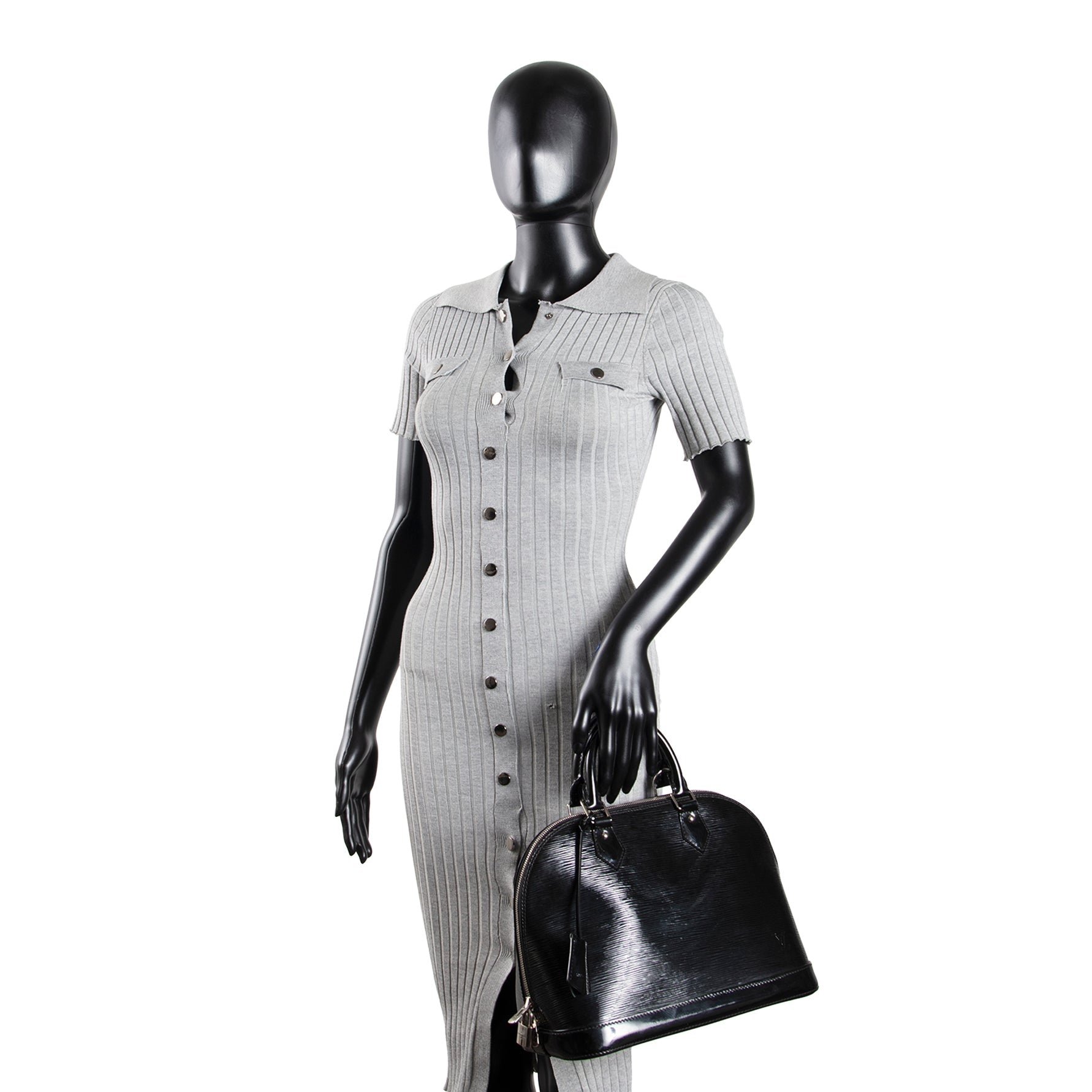 LOUIS VUITTON Electric Epi Leather Alma PM - Black