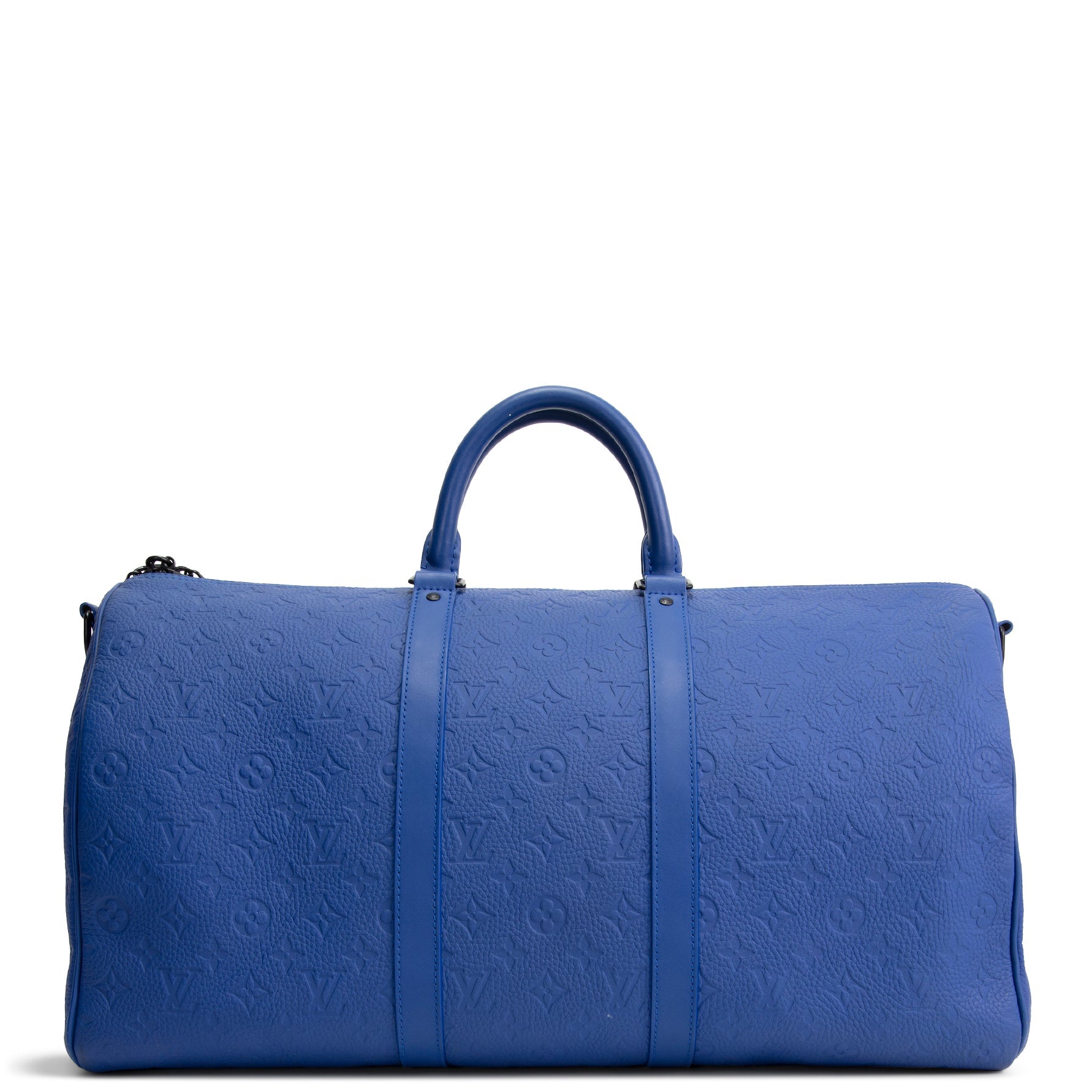 LOUIS VUITTON Taurillon Leather Keepall 50 - Blue