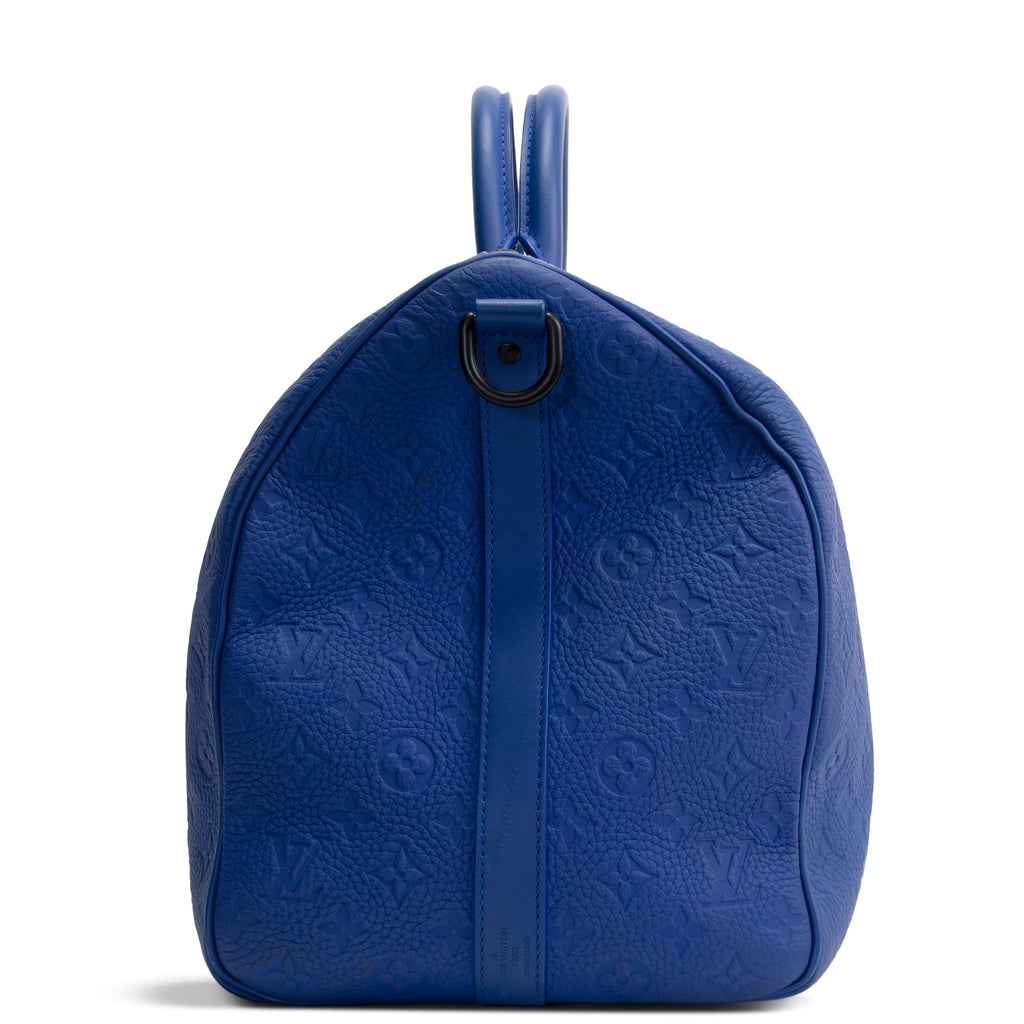 LOUIS VUITTON Taurillon Leather Keepall 50 - Blue