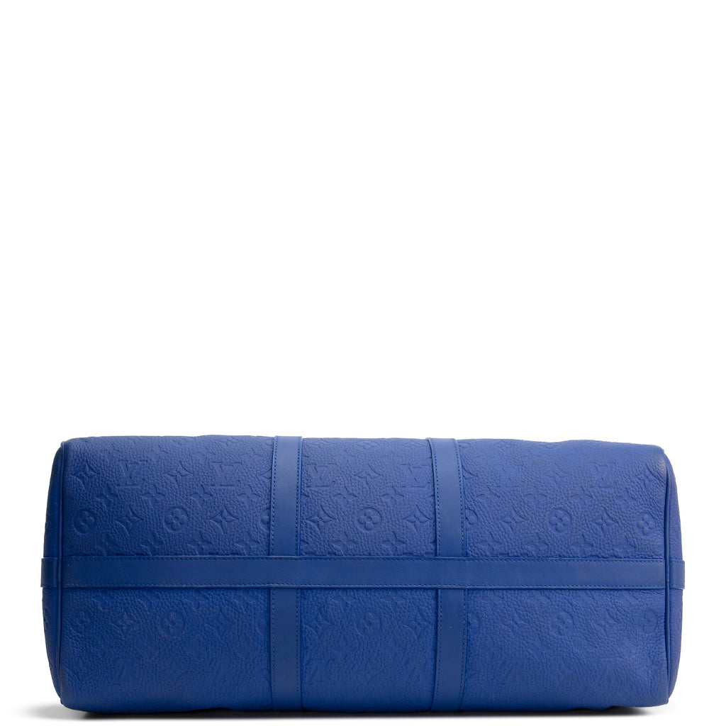 LOUIS VUITTON Taurillon Leather Keepall 50 - Blue